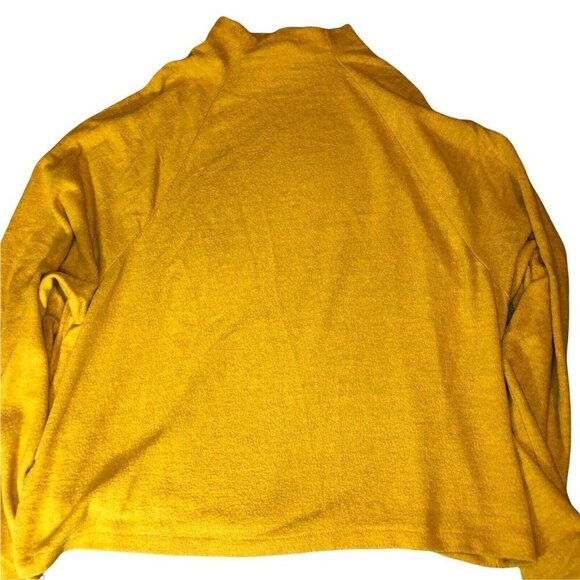 H&M So Soft! Stretch Mustard Fuzzy MedWeight Knit Shirt/Top Sweater Sz S - Picture 2 of 5
